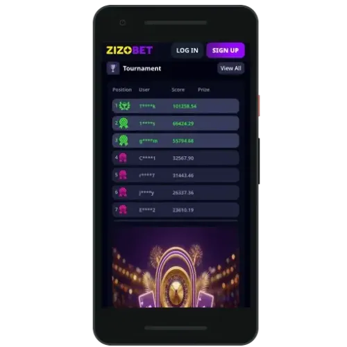 ZizoBet mobile lobby